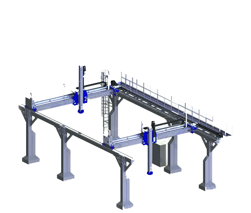 自動(dòng)生產(chǎn)線(xiàn)上下料桁架機(jī)械手